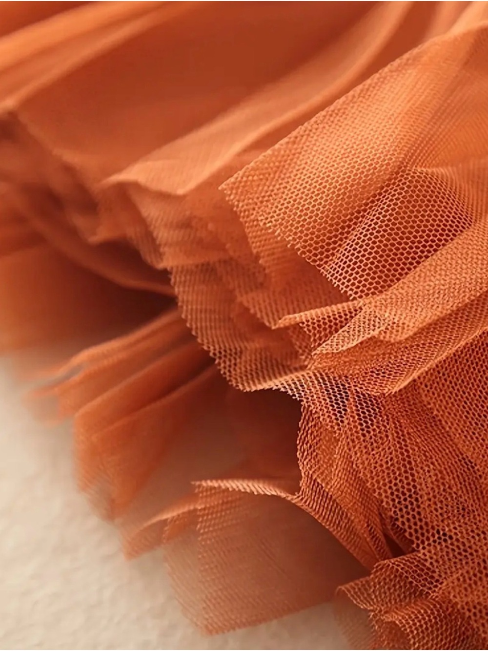 Rust Orange Pleated Maxi Skirt with Elastic Waist - Picture 3 of 3